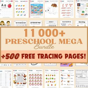 Ultimate Preschool Mega Bundle | 11,000+ Learning Worksheets for Toddlers & Kindergarten | Printable PDF