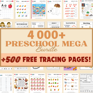 4,000+ Advanced Preschool Worksheets | Kindergarten Prep Learning Pack | Printable PDF