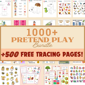 1,000+ Pretend Play & Sticker Bundle | Dramatic Play Printables & Play Dough Mats PDF