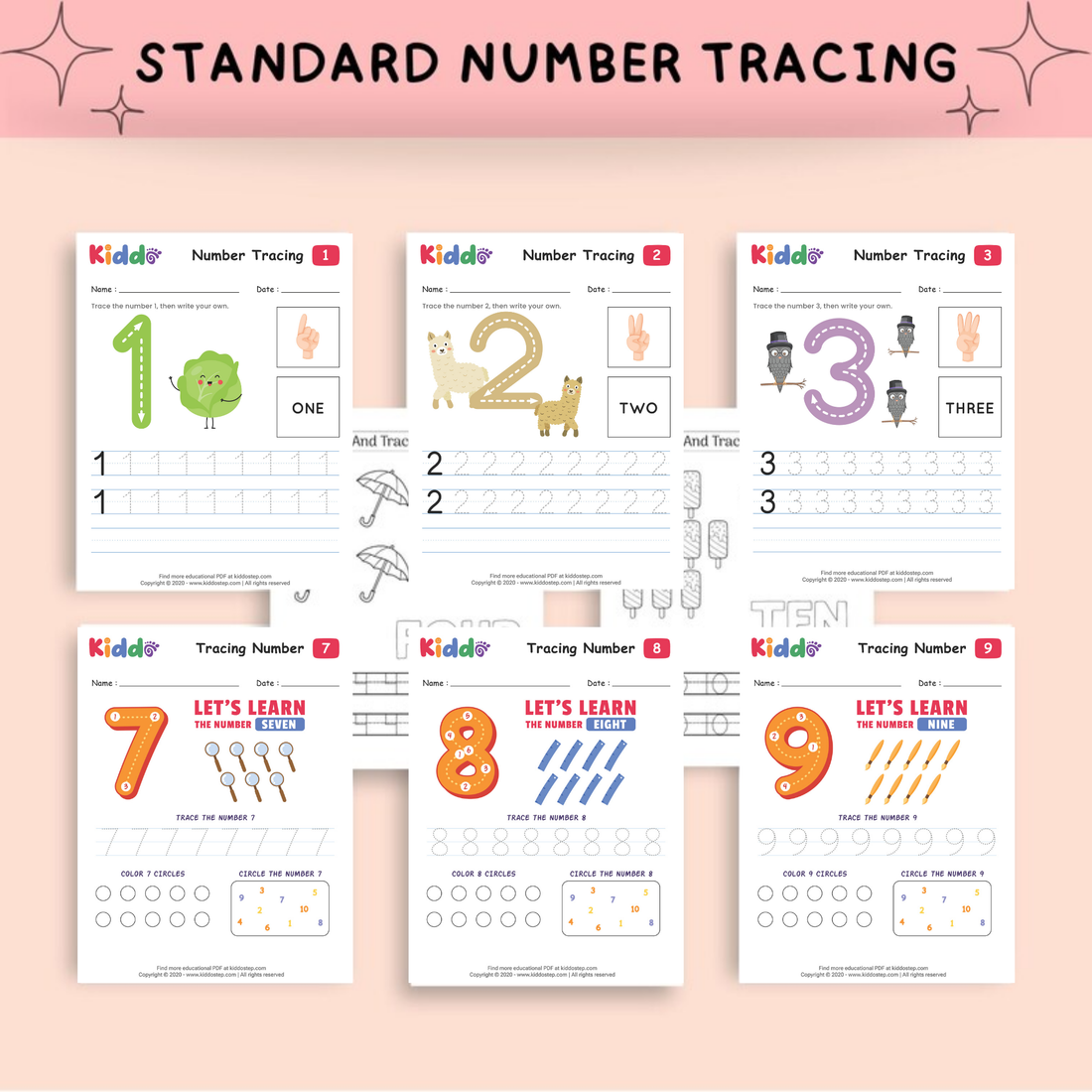 5,000+ Number Tracing & Line Practice | Early Math Handwriting Worksheets | Printable PDF