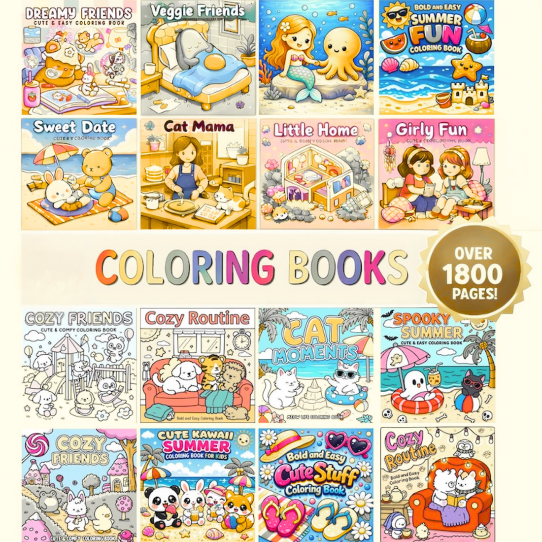 Mega Coloring Universe: 30,000+ Printable Coloring Pages for Kids (Animals, Cartoons, Vehicles)