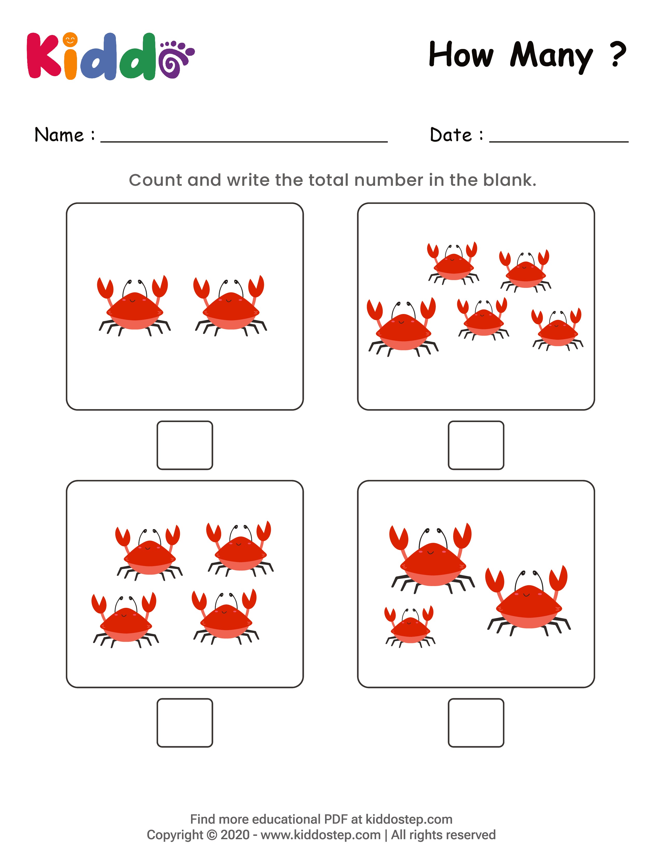 Math Counting Animals